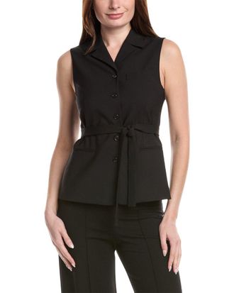Theory Tie Waist Wool-Blend Vest