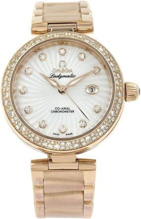 Omega Pre-owned Omega Ladymatic Automatic Diamond White Dial Ladies Watch 425.65.34.20.5