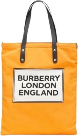 Burberry Pre-owned Tote Bags, female, Orange, Size: ONE SIZE Pre-owned Tote Bag