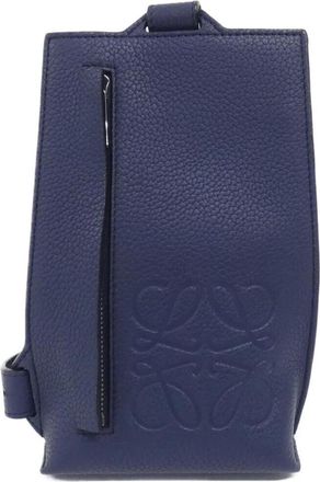 Loewe Blue Navy Leather Sling Bag (Pre-Owned)