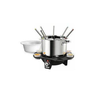 Unold L&eacute;gance-fondue, 1000 W, 1 Liter, 44 Decibeles, Acero Inoxidable, Gris Y Negro
