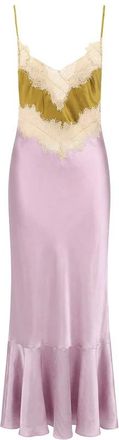 Mes Demoiselles... Uitlopende midi-jurk - Dames - Casual kleedjes - Paars - M - Kleedjes