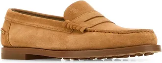 Tod's Womens Loafer Camel Suede