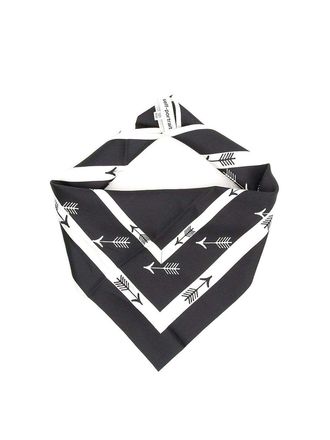 Self Portrait Scarf Black White