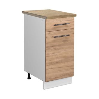 Vicco Mueble Bajo De Cocina Fame-line, Roble Dorado, 40 Cm, Et Roble