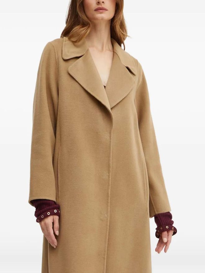 Luisa Spagnoli Cappotto con colletto in pelliccia sintetica