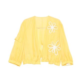 Fendi Dames, Blouses & Shirts, Geel, Maat: S Zijde