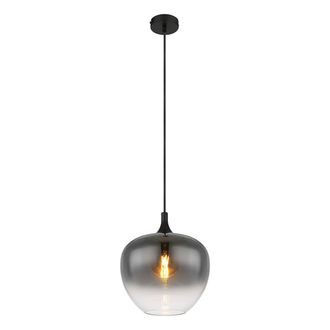 Globo Lighting L&aacute;mpara Colgante - Maxy - Negro - Vidrio Vidrio Ahumado - - Globo