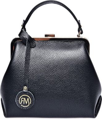 Roberta M Zwart Rundleer Tas