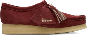 Clarks Derby Wallabee con nappa - Rosso