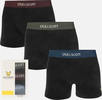 Lyle & Scott Lyle And Scott Mens Mens Devon 3 Pack Boxer Shorts - Black - Size: 32/30/31