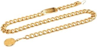 Chanel Pre-owned Belts, female, Yellow, Size: ONE SIZE Pre-owned Cambon Chain belt