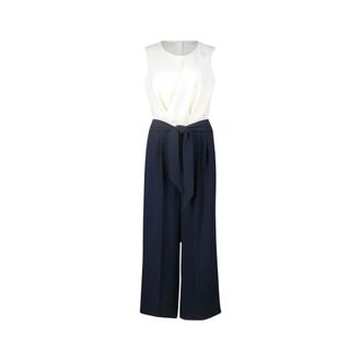 Betty & Co Mouwloze jumpsuit - Dames - Jumpsuits & Playsuits - Blauw - Maat: 2XL Poliester