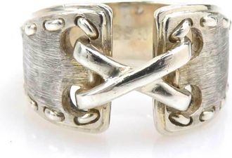 Herm&egrave;s Silver Silver 925 Band Ring (Pre-Owned)