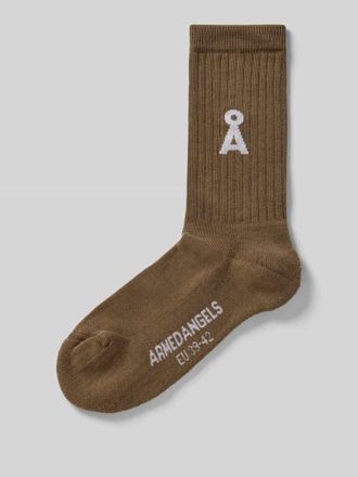 Armedangels Armedangels Socken aus Baumwoll-Mix Modell SAAMUS BOLD in Mittelbraun, Gr&ouml;&szlig;e 35-38