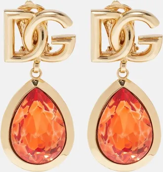 Dolce & Gabbana Pendientes de clip adornados con DG