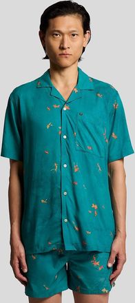 Lyle & Scott Lyle And Scott Mens Goldfish Graphic Resort Shirt - Size: 38/Regular