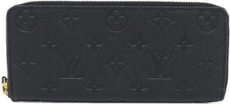 Louis Vuitton Black Leather Long Wallet (Bi-Fold) (Pre-Owned)