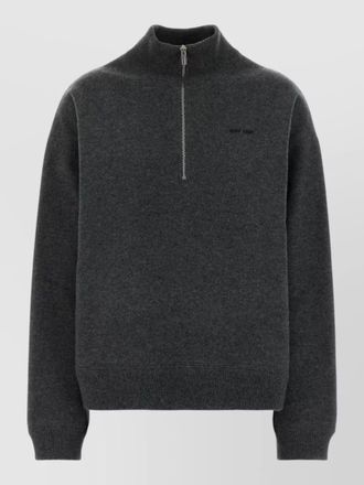 Miu Miu cashmere sweater high collar ribbed trims