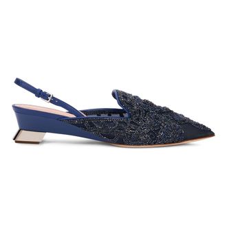 Alberta Ferretti Alberta Ferretti, Pumps, female, Blue, Size: 9 US Pointed Slingback Pump