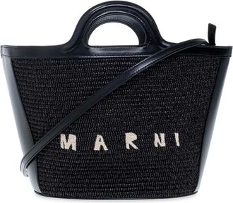 Marni Tropicalia shopper tas - Dames - Handtassen - Zwart - ONE Size - Leer - Tassen