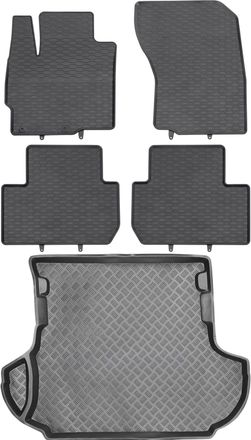 OEM Juego De Alfombrillas De Goma Para Coche Y Maletero Para Mitsubishi Outlander Ii Suv (2006-2013)