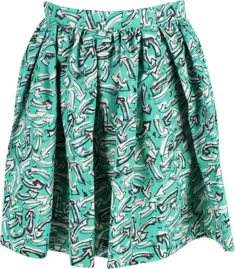 Miu Miu Miu Miu minirokje met pijlprint in veelkleurige nylon