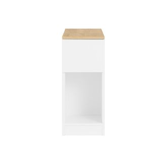 SoBuy Sobuy Mesas De Noche Con 3 Compartimentos, Mesa Auxiliar Mesas De Noche Para Dormitorio, Sof&aacute;, Sal&oacute;n, Comedor, Cocina, Peque&ntilde;a Mesa Alta Delgada Blanc