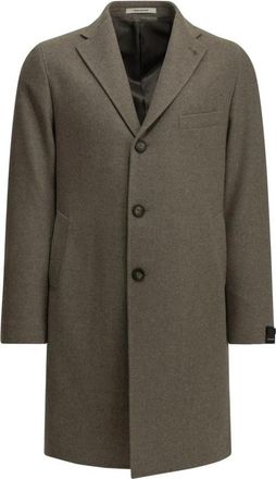 Tagliatore Bruce Long Coat - Heren - Mantel - Beige - 2XL - Wol - Jassen