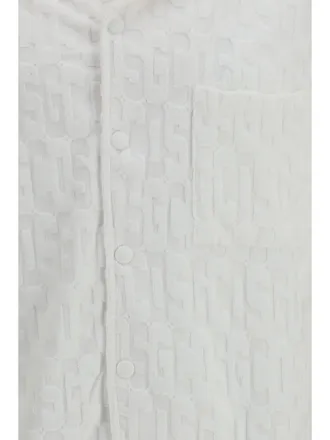 GCDS Monogram Terry Jacquard Shirt - White