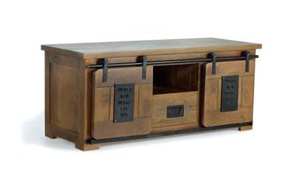 Giner&Colomer Mueble tv de madera de mango y metal