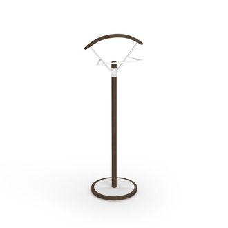 HERDASA Gal&aacute;n de noche de madera de haya y metal wengu&eacute;-blanco 117x42x34 cm