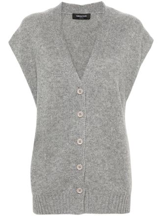 Fabiana Filippi V-neck cashmere vest - women - Cashmere - 44 - Grey