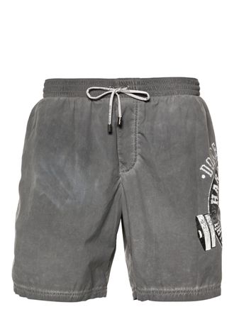 Dolce & Gabbana graphic-print swim shorts - men - Polyamide/Polyamide/Spandex/Elastane - 4 - Grey