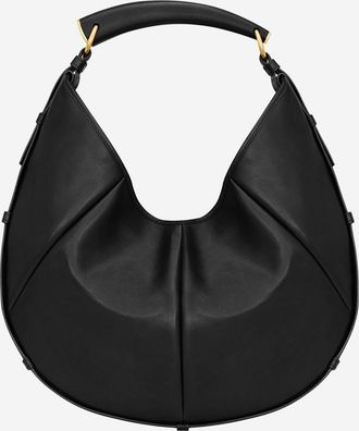 Saint Laurent Womens Leather Shoulder Bag Mombasa Black