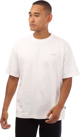 HUGO BOSS Heren Boss Seizoensgebonden T-shirt met achteropdruk in Wit