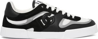 Dolce & Gabbana Zwarte Portofino Sneakers - Heren - Sneakers - Veelkleurig - 40 EU - Leer - Schoenen