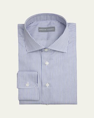 Bergdorf Goodman Mens Cotton Pinstripe Dress Shirt