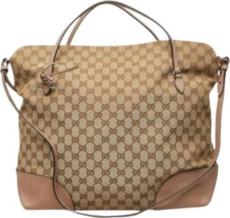 Gucci Pre-owned Tote Bag - Dames - Vintage Shopper - Beige - ONE Size - Leer - Vintage