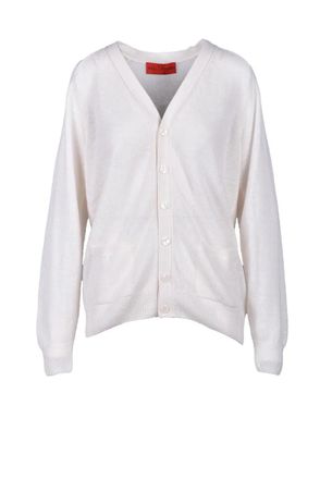 Wild Cashmere 100% Cashmere Cardigan - White