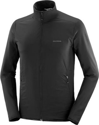 Salomon Essential Lightwarm Hybrid Fleecejacke f&uuml;r Herren | schwarz