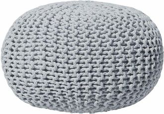 Beliani Beliani - Pouf poggiapiedi in tessuto grigio chiaro 40 x 25 cm Conrad