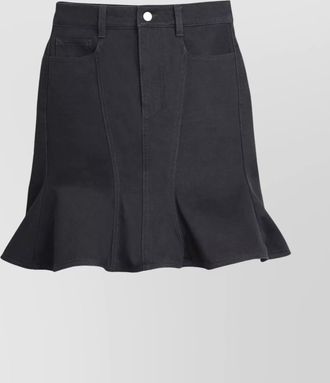 Marc Jacobs fluted high waist denim cotton mini skirt