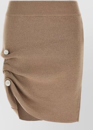 Giuseppe Di Morabito virgin wool asymmetric draped mini skirt