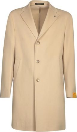 Tagliatore Single-Breasted Jas - Heren - Mantel - Beige - XL - Wol - Jassen