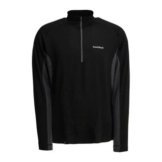Montbell Merino Wool Plus Action Zip Neck - Heren - Jassen - Zwart - Maat: S Wol