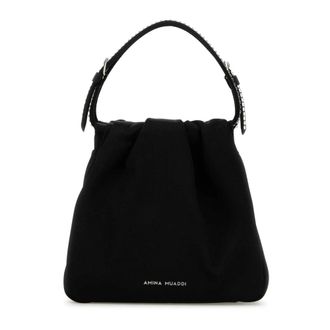 Amina Muaddi Handbags, female, Black, Size: ONE SIZE Vittoria Full Crystal Bag