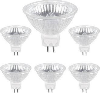 OEM Bombilla Hal&oacute;gena Gu5.3 De 35 W Y 12 V, 680 Lm, Luz Blanca C&aacute;lida De 2700 K, Regulable, Tipo Mr16, Paquete De 6 Unidades