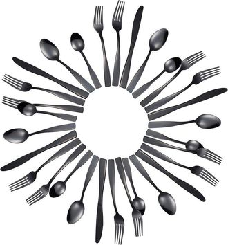 J&V Textiles 40pc Stainless Steel Silverware Set