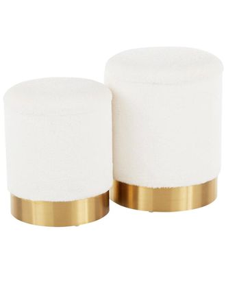 LumiSource Set Of 2 Marla Nesting Ottomans